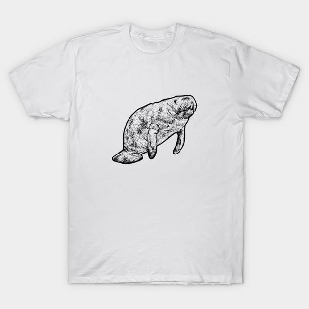 Manatee T-Shirt by Elizabeth Weglein Art